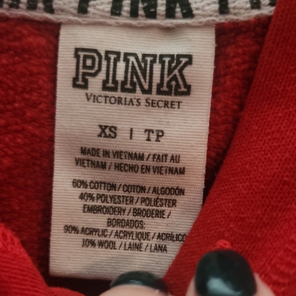 PINK Victoria's Secret Red Hoodie - Picture 2 of 7
